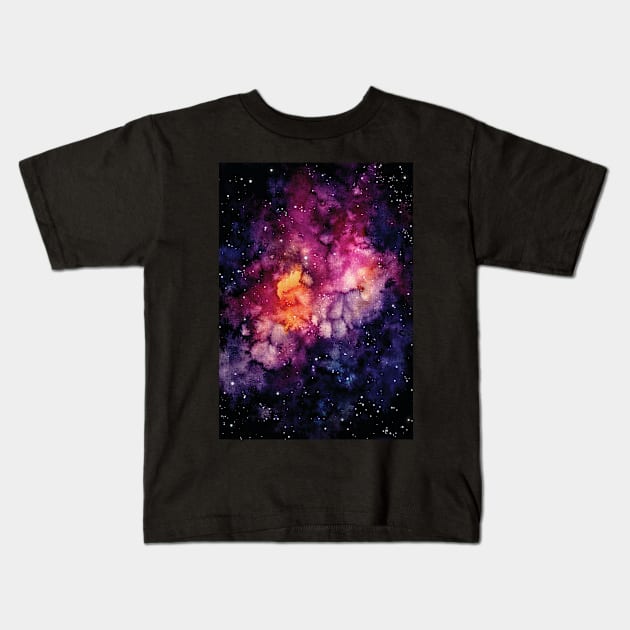 Outer Space and Nebula Kids T-Shirt by Cordata